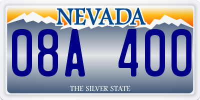 NV license plate 08A400