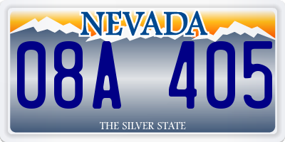 NV license plate 08A405