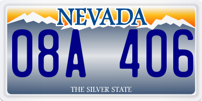 NV license plate 08A406