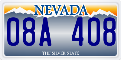 NV license plate 08A408