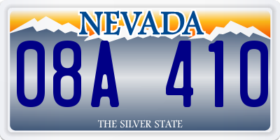 NV license plate 08A410