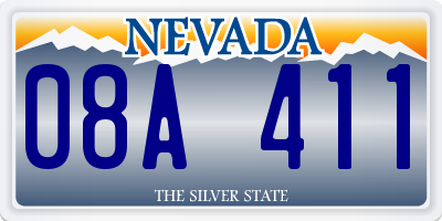 NV license plate 08A411