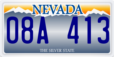 NV license plate 08A413