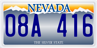 NV license plate 08A416