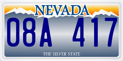 NV license plate 08A417