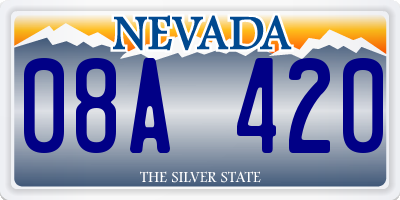 NV license plate 08A420