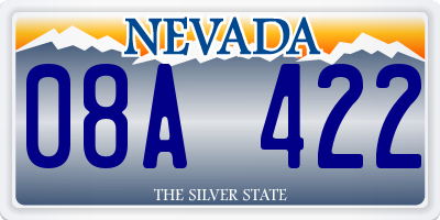NV license plate 08A422