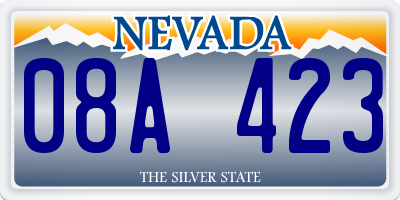 NV license plate 08A423