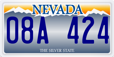 NV license plate 08A424