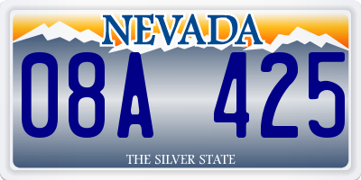 NV license plate 08A425