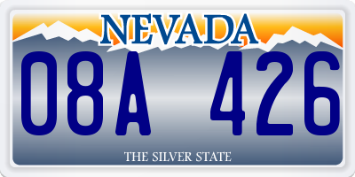 NV license plate 08A426