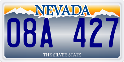 NV license plate 08A427