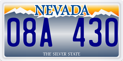 NV license plate 08A430