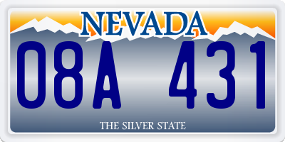 NV license plate 08A431