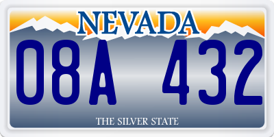 NV license plate 08A432