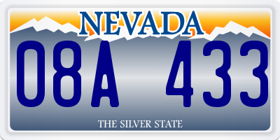 NV license plate 08A433