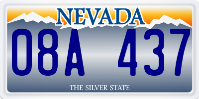 NV license plate 08A437