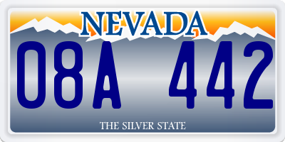 NV license plate 08A442