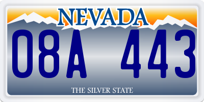 NV license plate 08A443