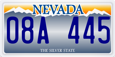 NV license plate 08A445