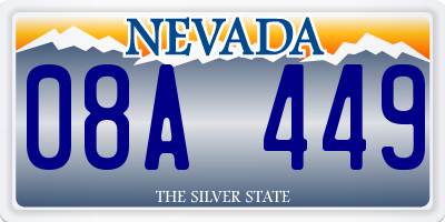 NV license plate 08A449