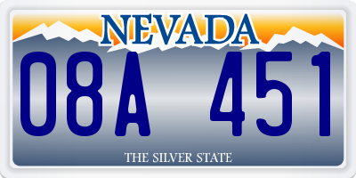 NV license plate 08A451
