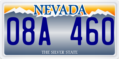 NV license plate 08A460