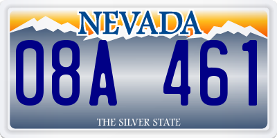 NV license plate 08A461