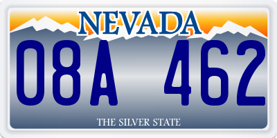 NV license plate 08A462