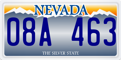 NV license plate 08A463