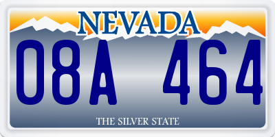 NV license plate 08A464