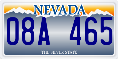 NV license plate 08A465