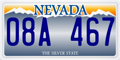 NV license plate 08A467