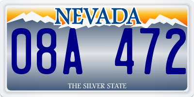 NV license plate 08A472