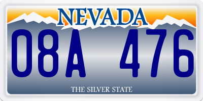 NV license plate 08A476