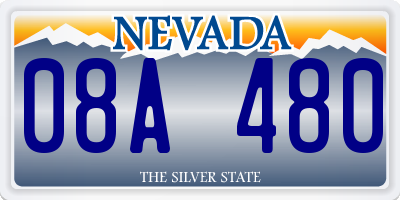 NV license plate 08A480