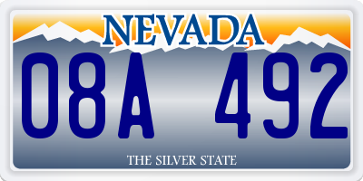 NV license plate 08A492