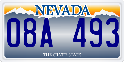 NV license plate 08A493