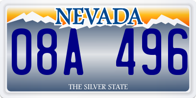 NV license plate 08A496