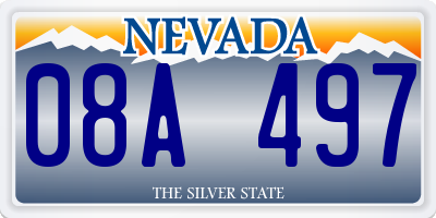 NV license plate 08A497