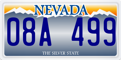 NV license plate 08A499