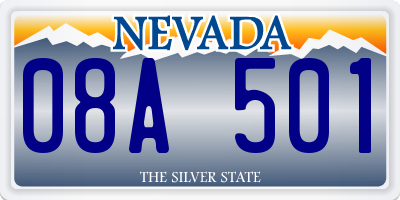 NV license plate 08A501