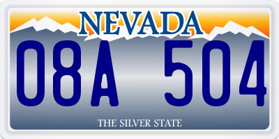 NV license plate 08A504