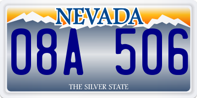 NV license plate 08A506