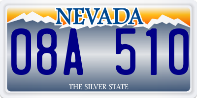 NV license plate 08A510