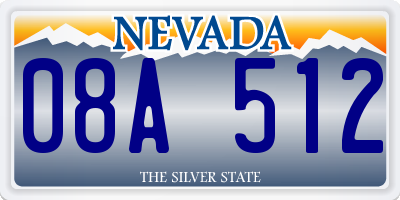 NV license plate 08A512