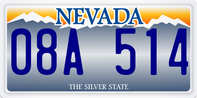 NV license plate 08A514