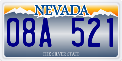 NV license plate 08A521