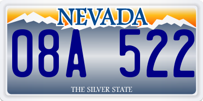 NV license plate 08A522