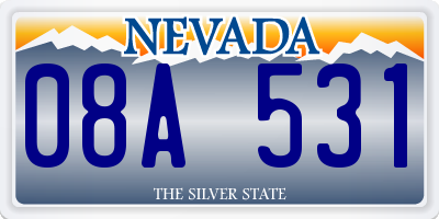 NV license plate 08A531